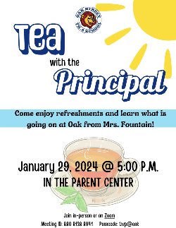 Tea with the Principal